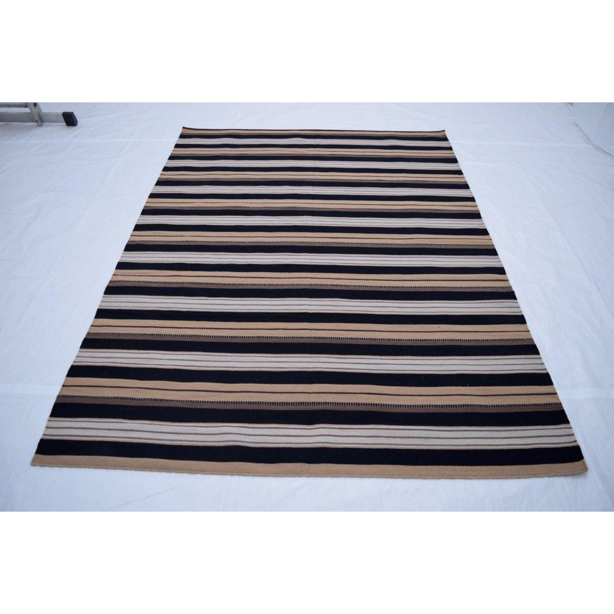 Hazan Kelim Stripes-H Brązowy Beżowy