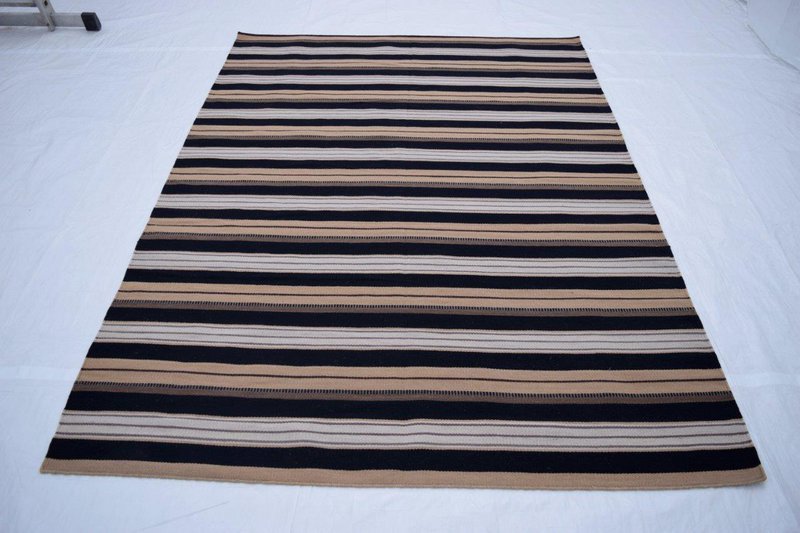 Hazan Kelim Rayas-H Marrón Beige