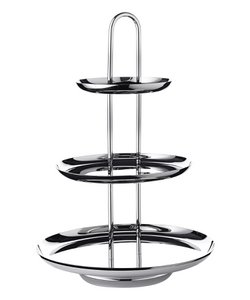 Apus cake stand (height 40 cm, 3 levels), stainless steel