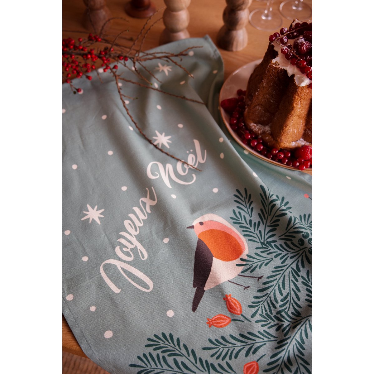 Tea Towel Nuit de Noël