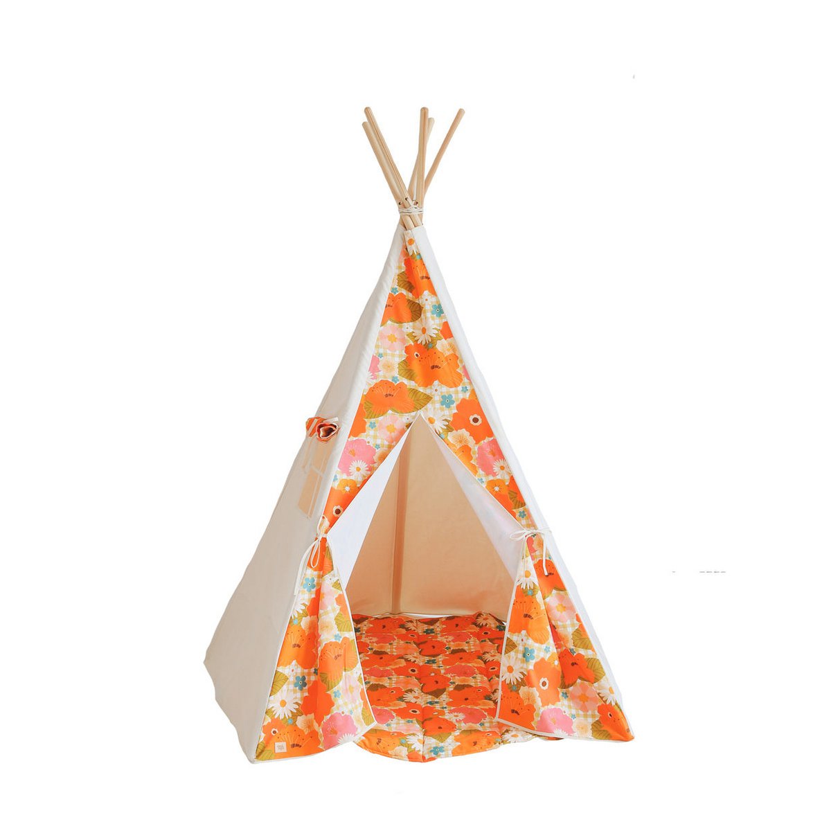 Tipi-Zelt „Picknick mit Blumen“.