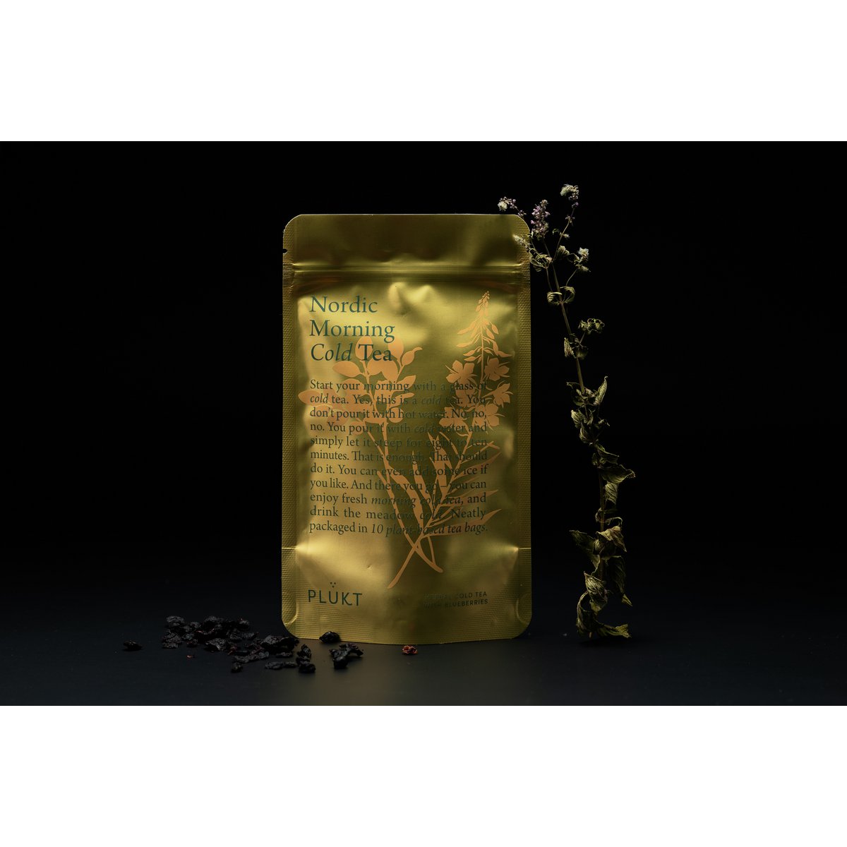 Cold brew kruidenthee NORDIC MORNING, biologische bosbessenthee