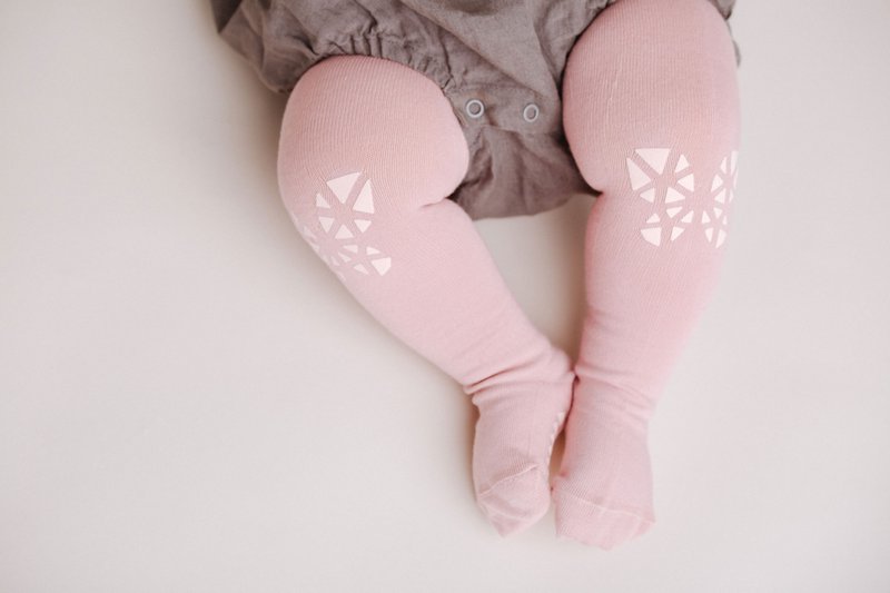 Collant Baby Crawling "Farfalle rosa"