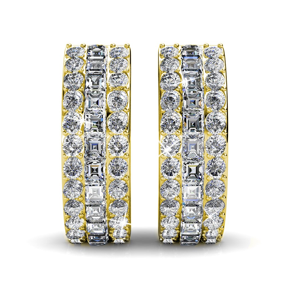 Olena Earrings - Gold and Crystal