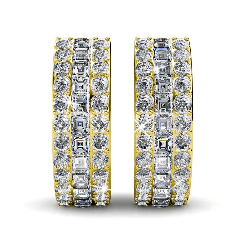 Olena Earrings - Gold and Crystal