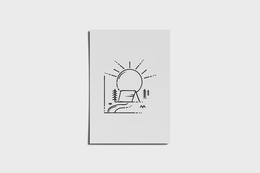"Minimalistic Outdoor Tent Poster - Wall Art in Matte or Glossy Finish, Available in A6, A5, A4, A3 Sizes"
This minimalistic poster features a simple line drawing of an outdoor tent against a sunrise or sunset background. The poster is available in matte or glossy finishes, and in a variety of sizes including A6, A5, A4, and A3. The clean, modern design makes this poster suitable for use as wall art in a variety of indoor or outdoor settings.