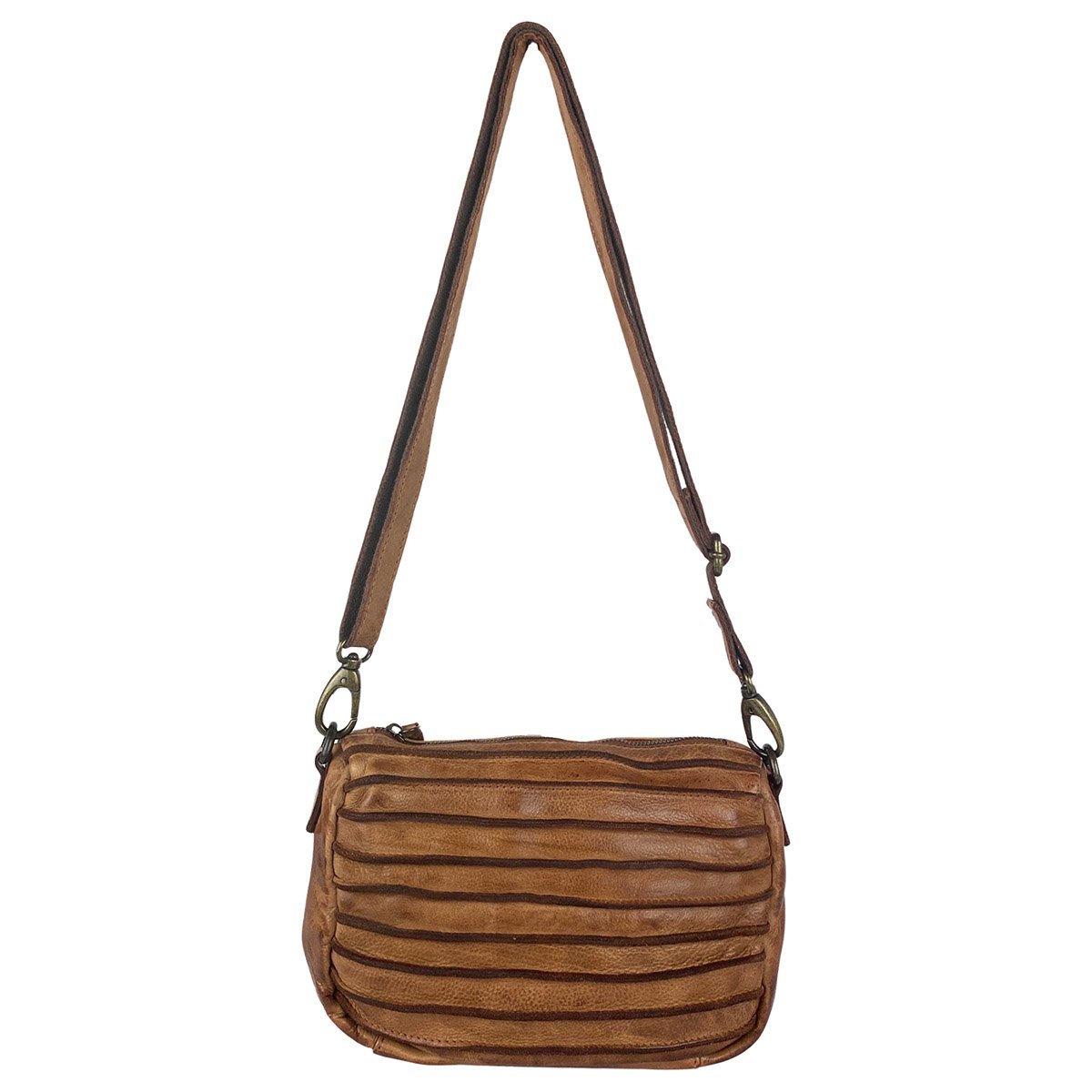 Bolso Bandolera De Mujer En Piel Lavada En 4 Colores