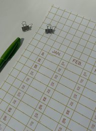 Planificador anual 2027, calendario a cuadros, calendario de pared, calendario grande 60 x 60
