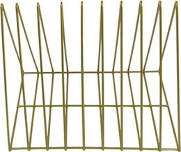 Metal magasin tilrettelægger | trekant bogreol | magasinarrangør | trekant | avisopbevaringsstativ | CD-lagringssystem | magasinholder | magasinholder | magasinstativ | mat guld