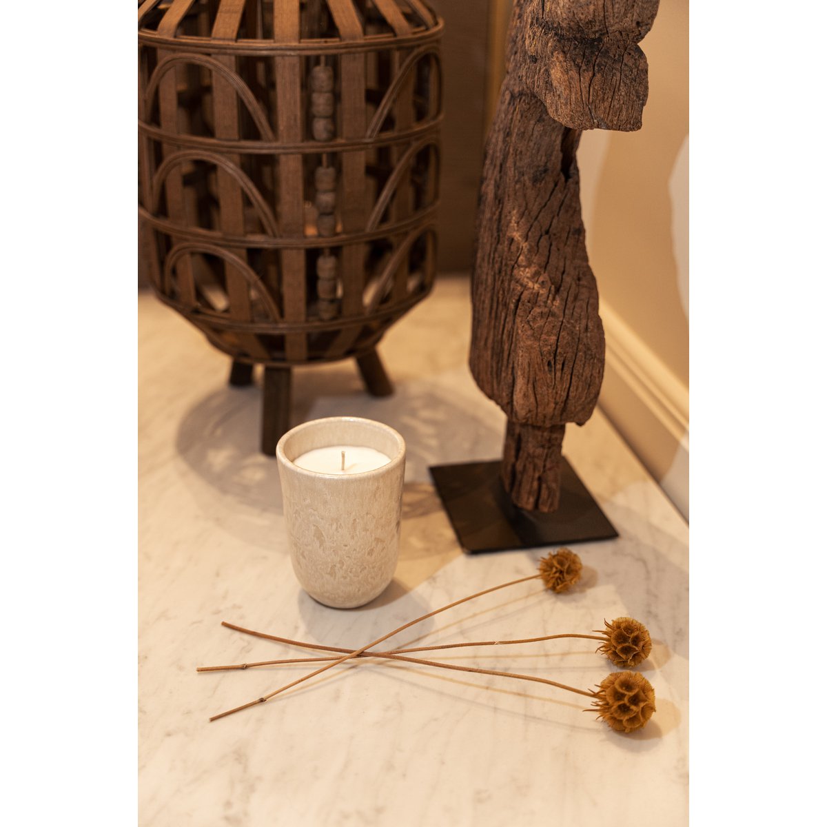 Ceramic Candle Cannes by Sunrise - Rose, Vanilla & Amber