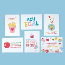 Postcard "Salt on my fries" from recycled paper