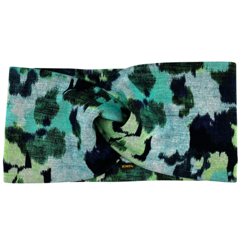 Headband Accessoire blue green watercolor | Ponte Jersey