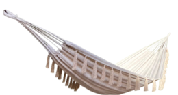 Double hammock with pompoms