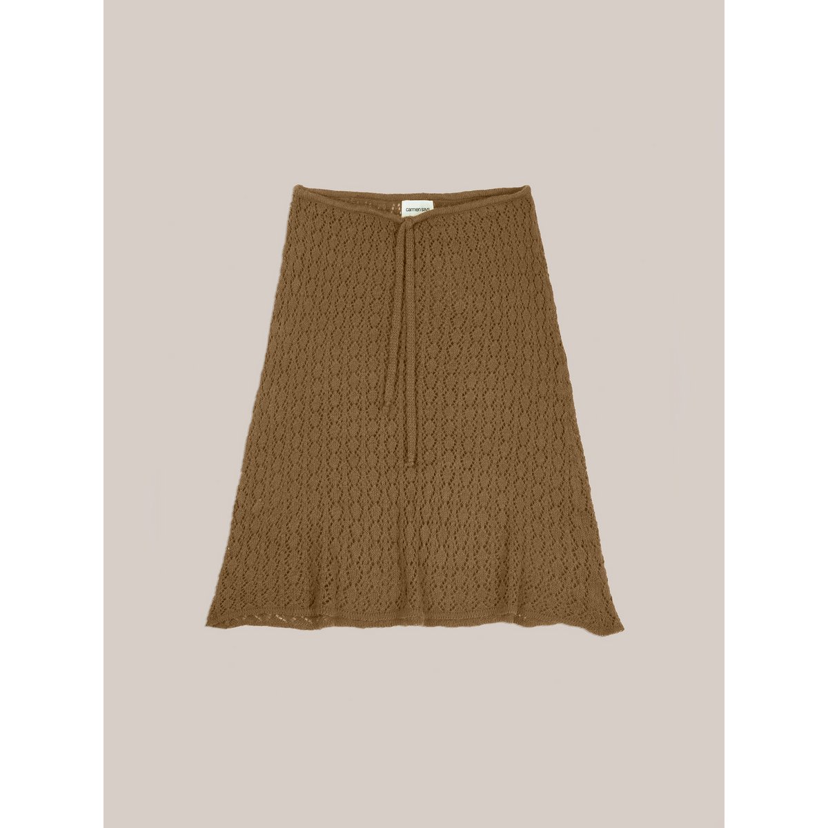 Falda midi de punto verde Exile