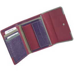 Sunsa Damen Geldbörse. Leder Geldbeutel. Portemonnaie mit RFID Schutz. Brieftasche aus Leder. Mittelgroße Geldbörse für Frauen mit vielen Kreditkartenfächern- Wallet für Damen, Geschenkidee