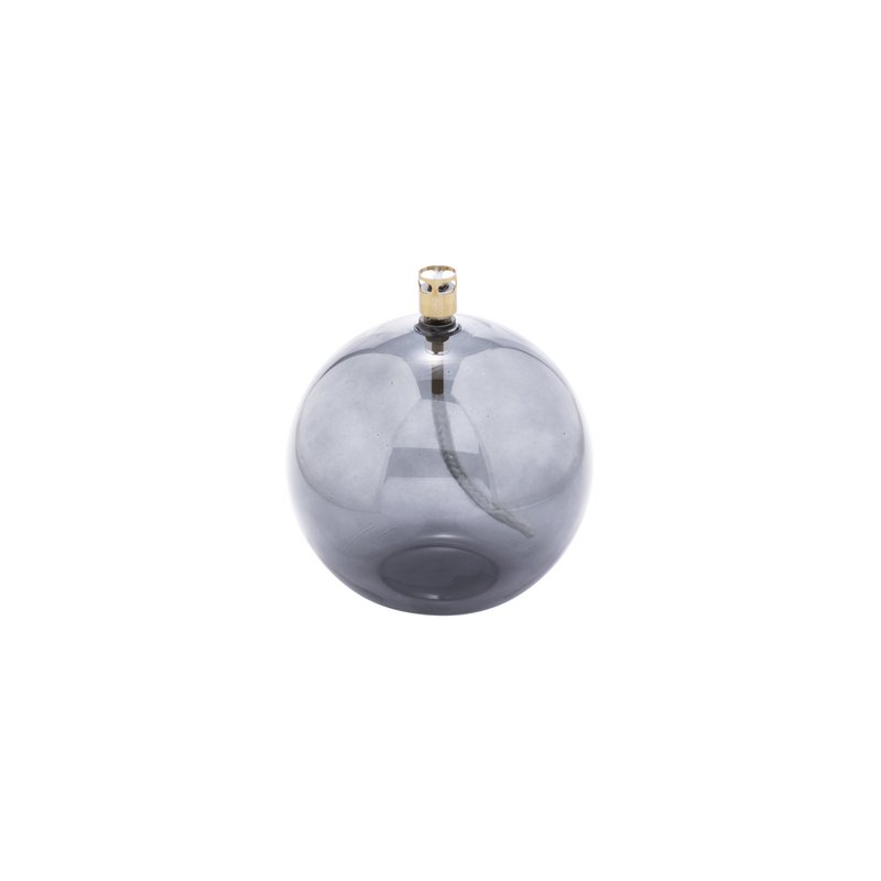 Olielamp Round smoked brass L