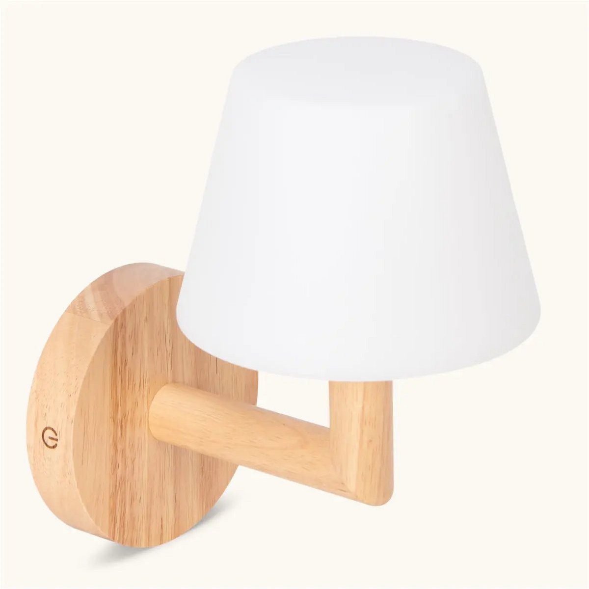Ted Light Brown Wooden Rechargeable Wall Light