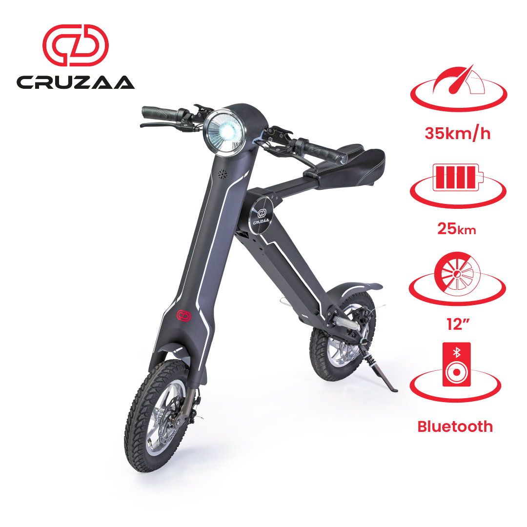 De officiële exclusieve Cruzaa E-Scooter Carbon Black