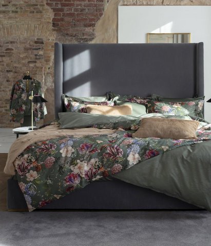 Satijnen beddengoedset Magic Garden Moss