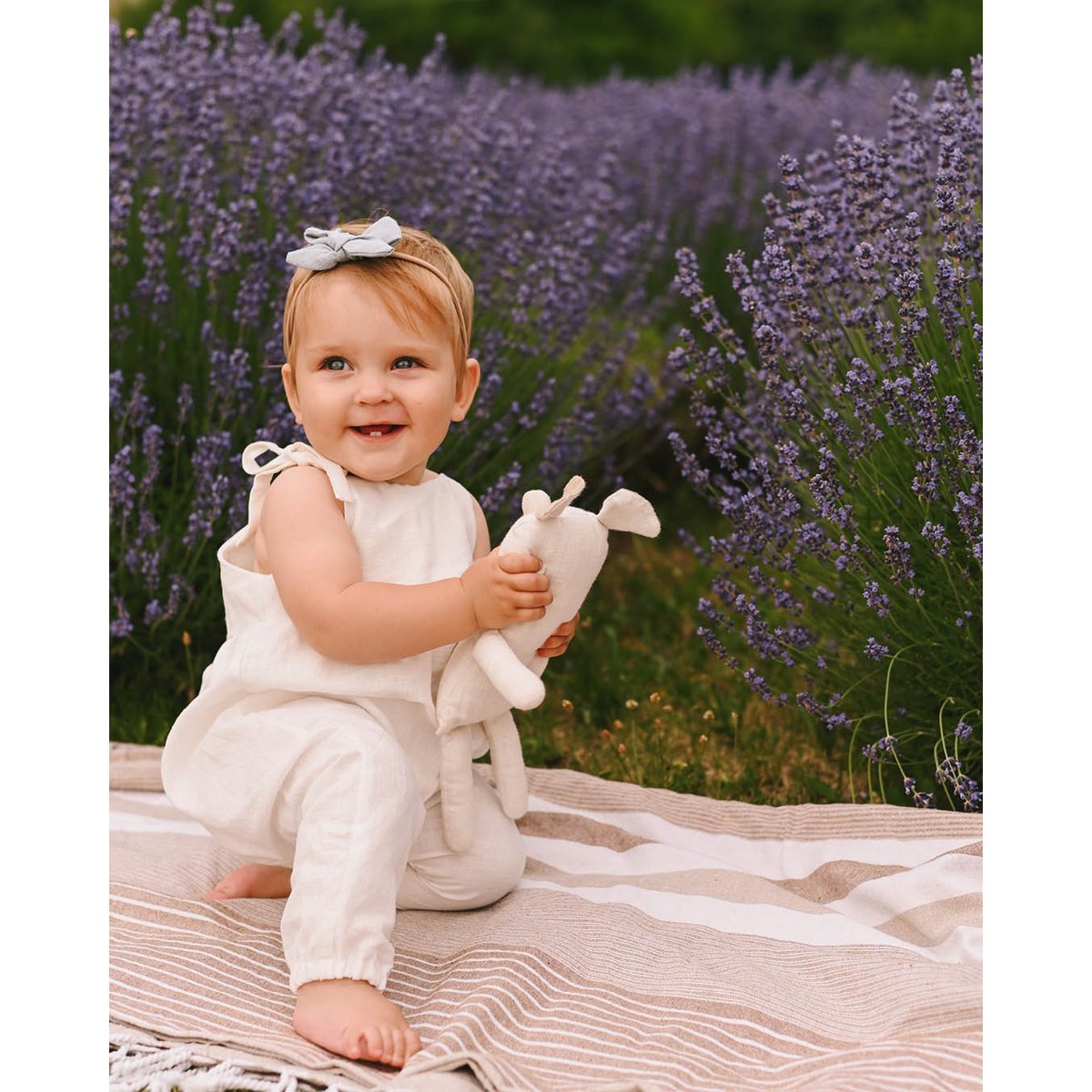 Unisex linen/cotton romper