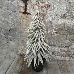 Demu kerstboom in pot snow finish H46cm (39328)