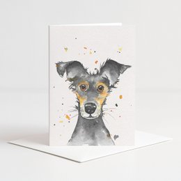 Kort hundefarve med kuvert