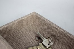 Comprimé Organisateur brun de tissus en cuir synthétique en cuir synthétique