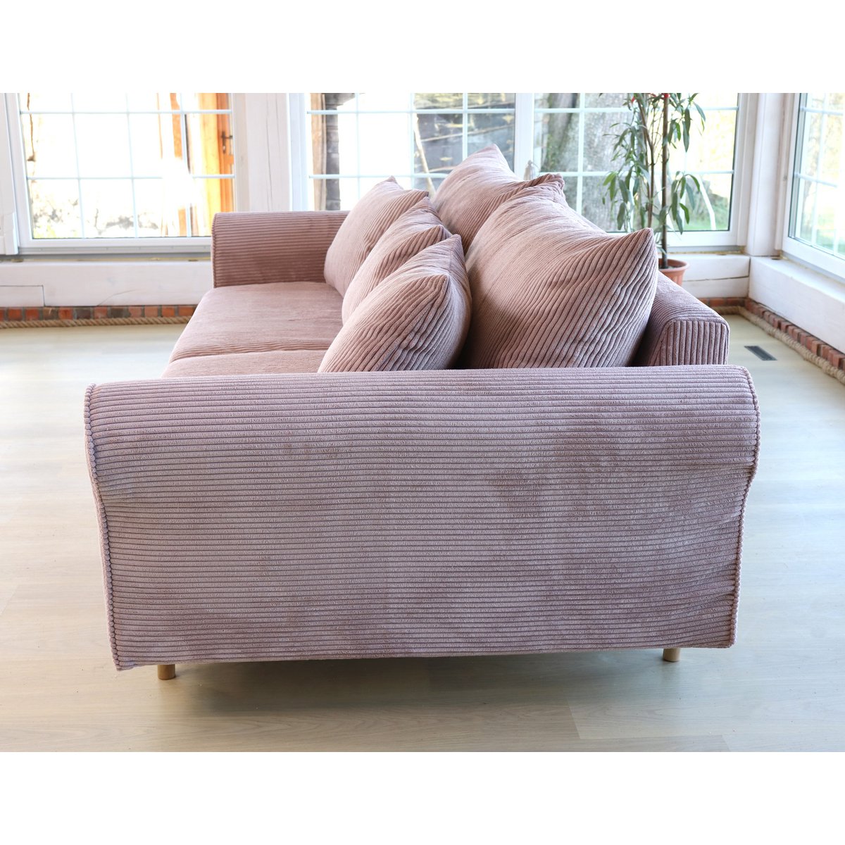 ASTRID 4-seater sofa/sofa bed Corduroy Dusty Pink removable & washable covers