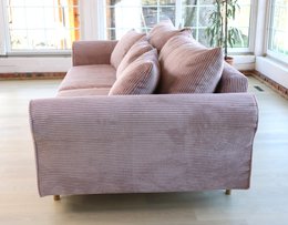 ASTRID 4-seater sofa/sofa bed Corduroy Dusty Pink removable & washable covers