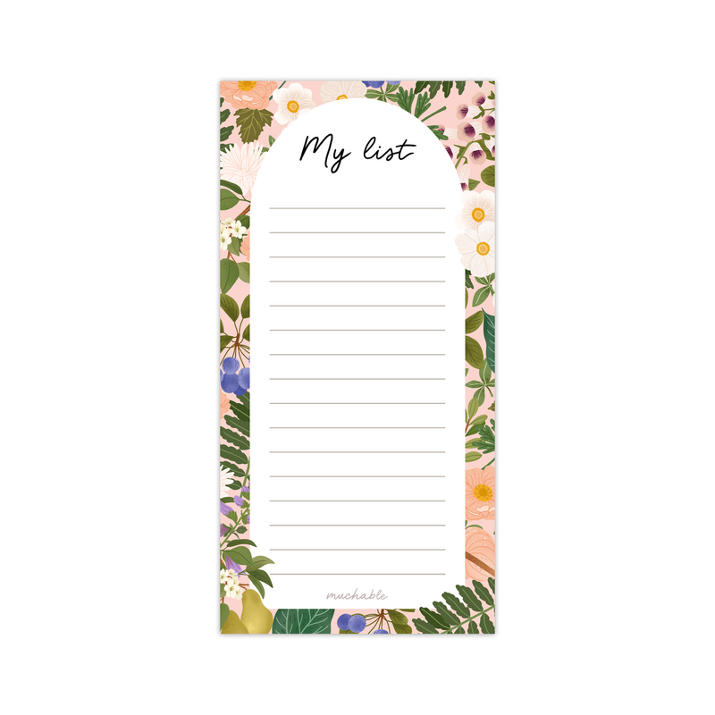 Bloc de notas/bloc de notas - mi lista - floral chic 