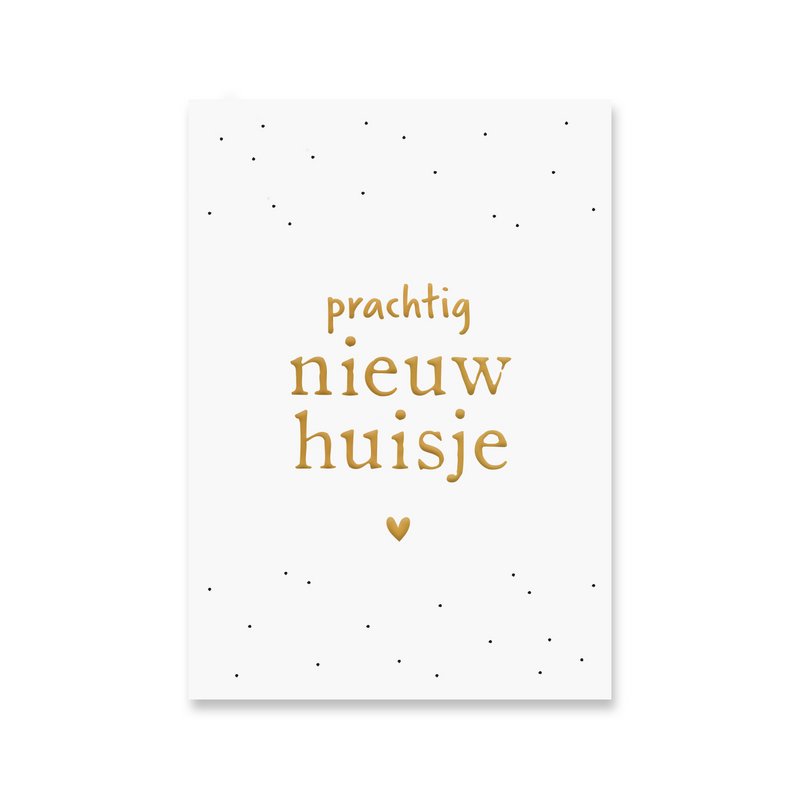 Kort New House | guldfolie
