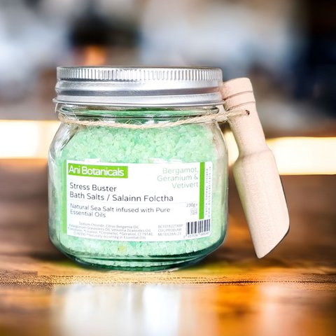 'Stress Buster' Badzout - Bergamot, Geranium en Vetiver 240g
