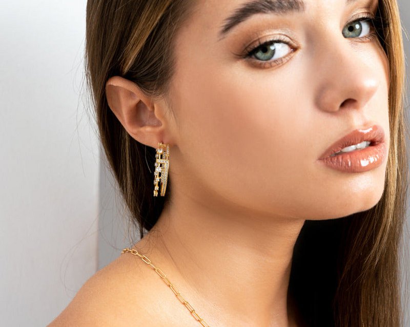 TIARA - DE STORE CROWN HOOPS - GULD
