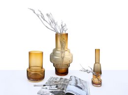 retro style thick glass vase XXL,series: TYLER 46AM, 9mm thick glass luxury edition