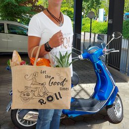 Domelo jute taske indkøbspose. Jute shopper taske. Stort vand -repellent indkøbskurv/ strandpose. Badepose XXL/ indkøbspose gaver til kvinder.