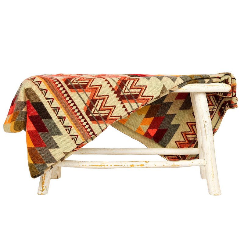 Ecuadoriansk alpaca tæppe | indfødt tæppe | Antisana Orange