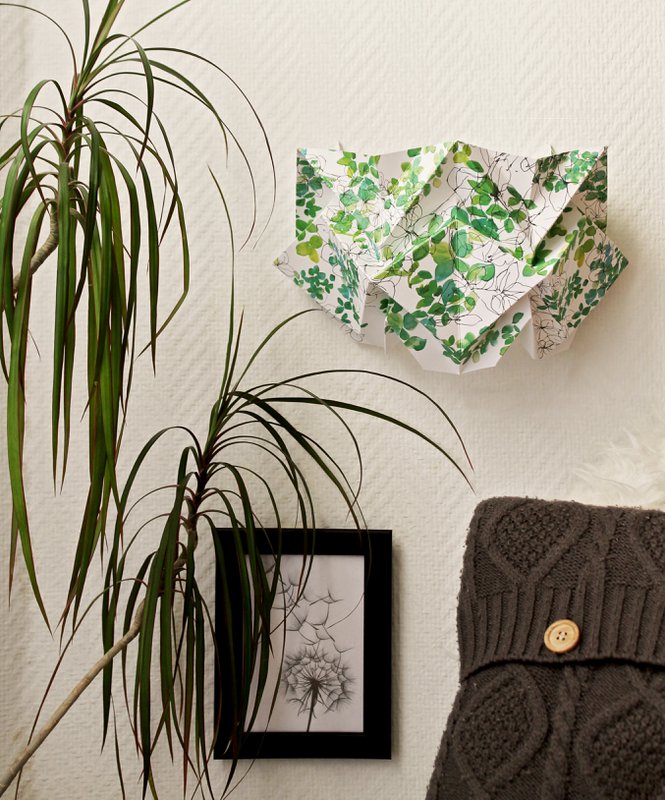 Lámpara de pared Paper Origami - Motivo Primavera