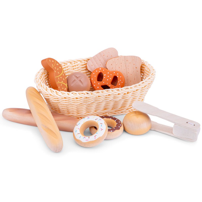 Houten broodmandje speelset