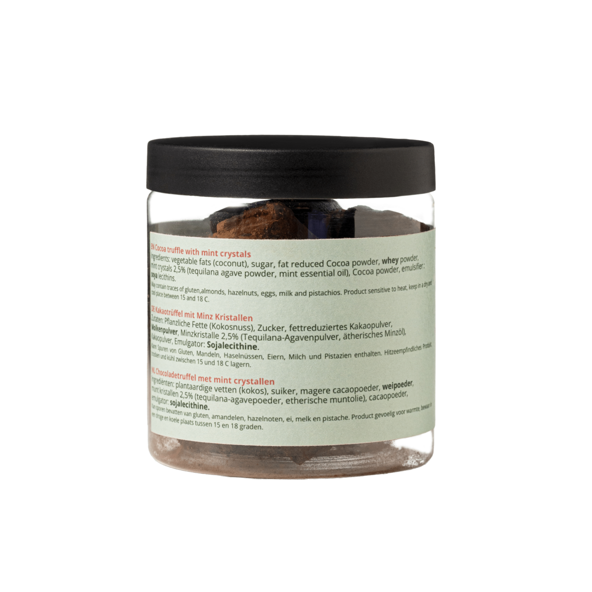 Candy Cane Juletrøfler Gavekrukke 130g | Pebermynte Holiday Chokolade