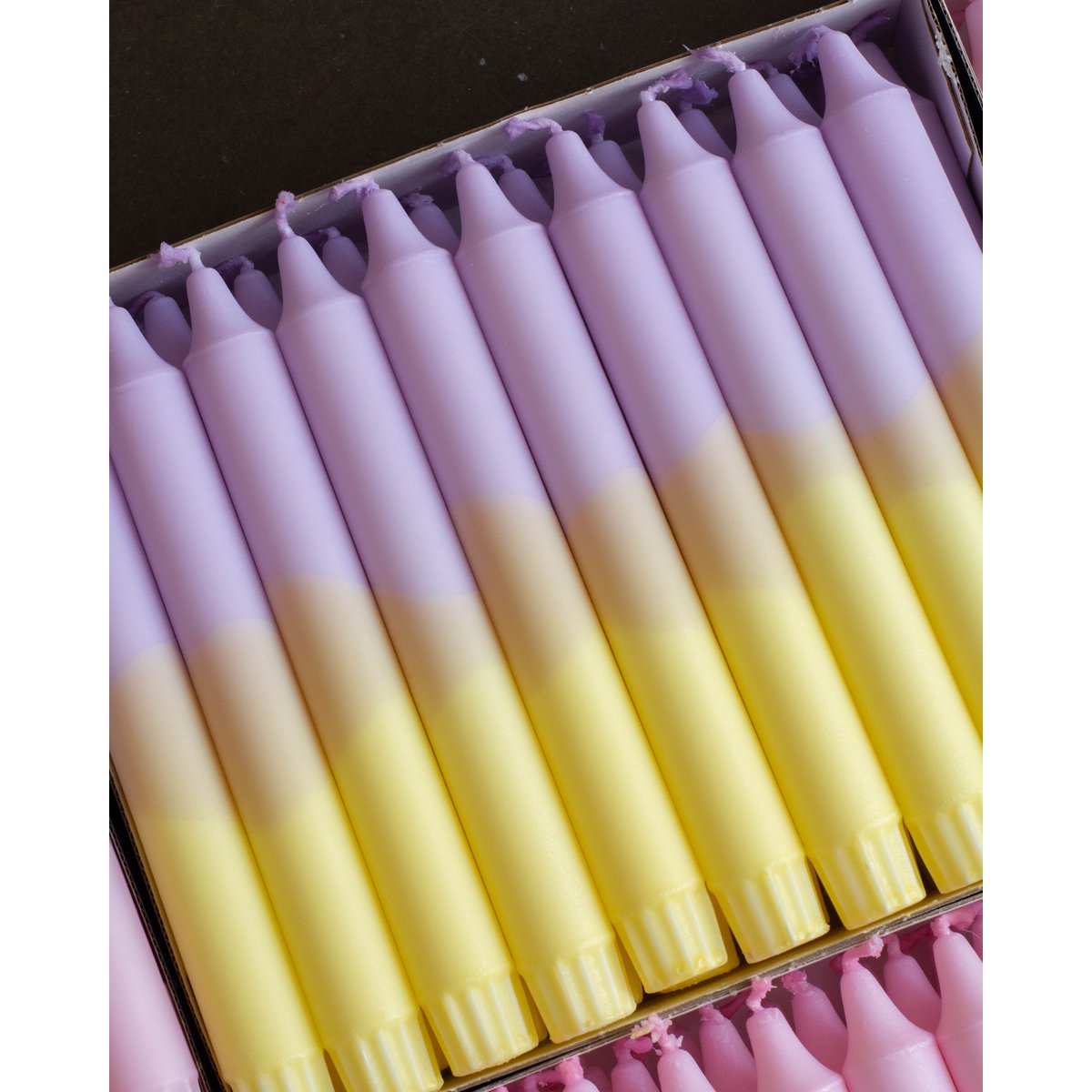 Taper kaarsen - twee/kleurig pastel