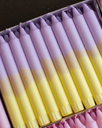 Bougies coniques - bicolores/pastel