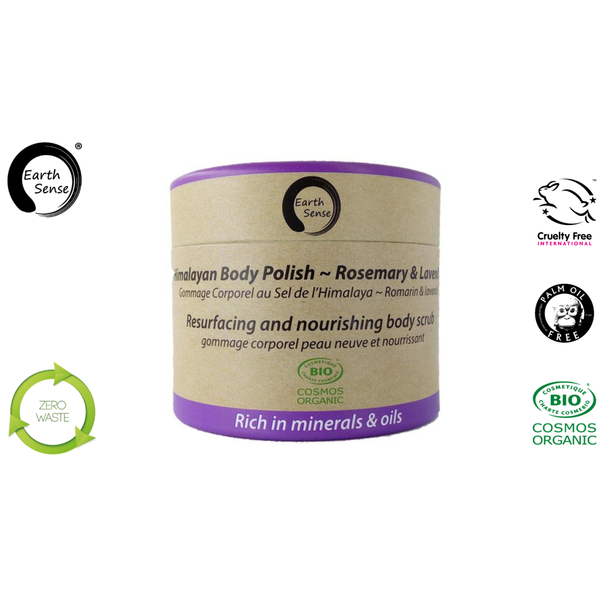 Organic Certified Body Polish Exfoliant - Lavender & Rosemary 200ml - 1 piece