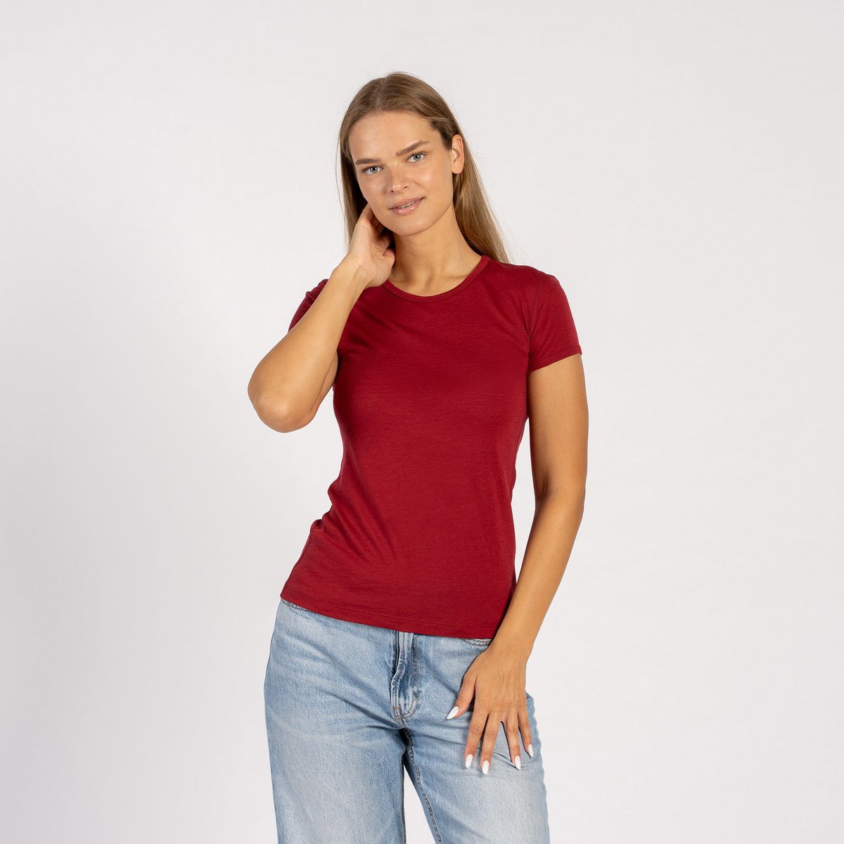 Maglia da donna Merino 160 a maniche corte Royal Cherry