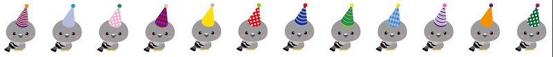 Washi tape Festduer med festhatte