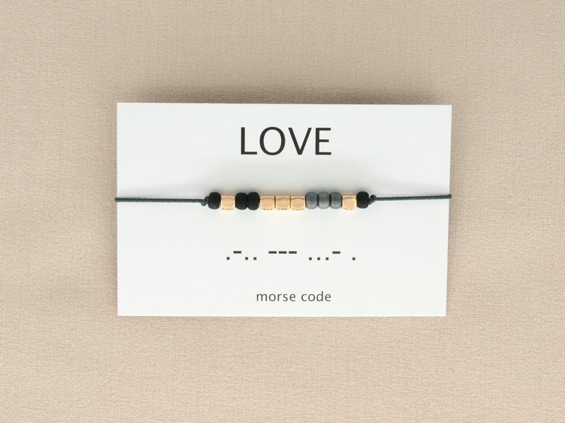 Morsecode armband love (zilver,rosé goud,goud)
