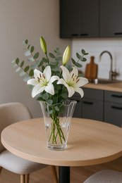 Vase glas bølget klart glas vase bord vase gennemskinnelig