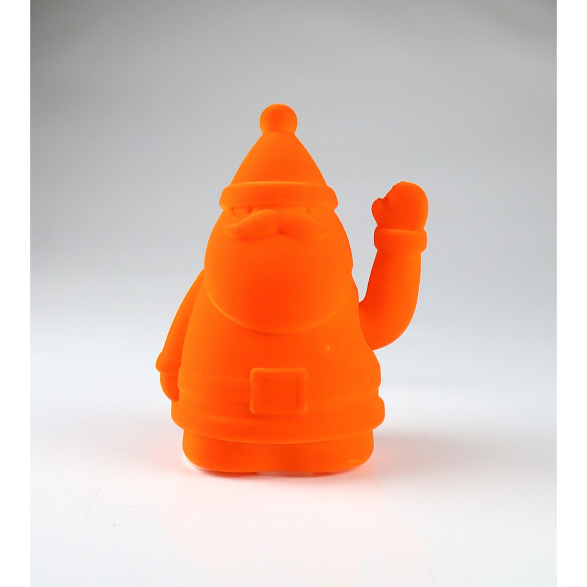 Plastique floqué orange Wave Santa. 11x17 UE:4