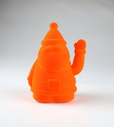 Ola Papá Noel de plástico flocado naranja. 11x17 PU:4