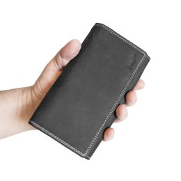 Large Buffalo Leather Wallet with Flap - 3 Colours - Arrigo