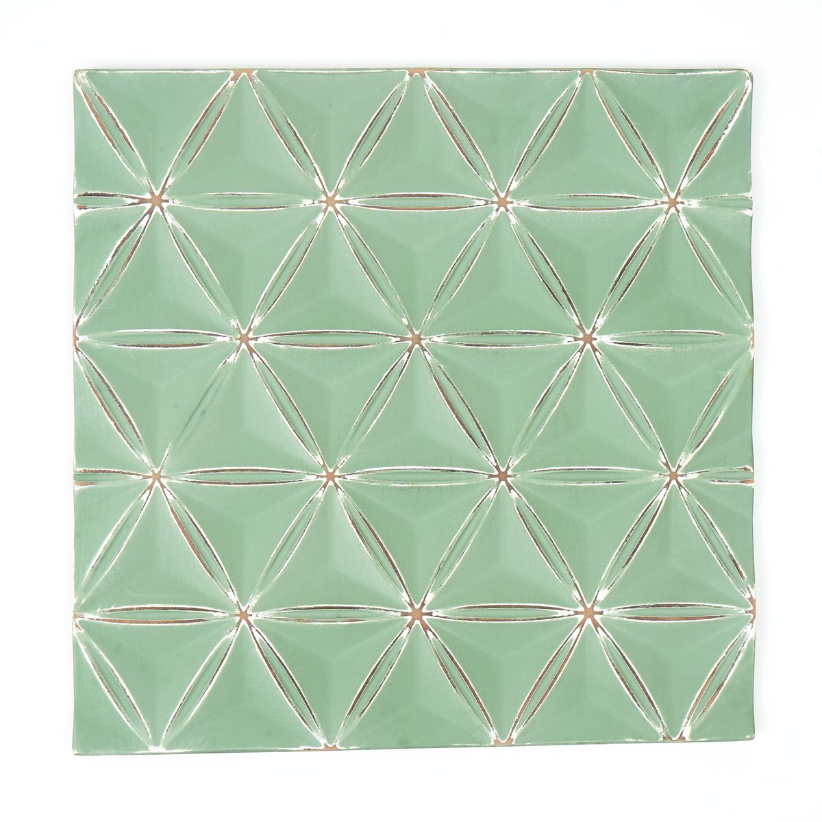 Panel ścienny z geometrycznym diamentem Green Diamond do nowoczesnego wystroju domu